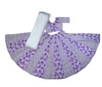 Special Chitra Sakhi Gopi Dress With Floral in Purple colour with 7-Meter Flare