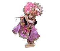 Beautiful radhakrishnan with shringar dress in pink colour with beautiful AD shringar 