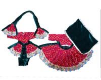 Radhakrishna dress for winters in pink green