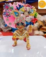 Laddu Gopal Idols Pagdi Designer Mukut Set Random Colours