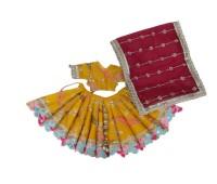 Handmade Janmashtami Special Heavy Designer Radha Krishna Yugal Jodi Poshak, Premium Festival Dress, Made in Vrindavan
