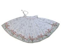 Beautiful Lotus & Cow Print Gopi Dress in an elegant White & Orange combination.