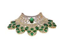 Beautiful AD stone mala in green colour for radhakrishna, laddo gopal in 