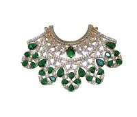 Beautiful AD stone mala in green colour for radhakrishna, laddo gopal in 
