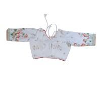 Beautiful Lotus & Cow Print Gopi Dress in an elegant White & Orange combination.