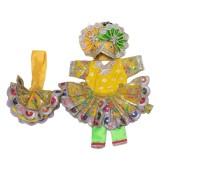 Radha Krishna Heavy Dress | Poshak for Yugal Jodi in yellow green 