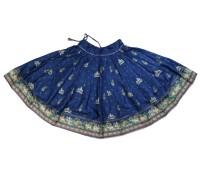Beautiful Vrindavan Print Gopi Dress in an elegant Royal Blue & Pink combination.