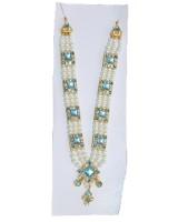long Mala in Orange and blue colour