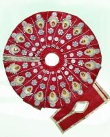 Royal Red Embroidered for Laddu Gopal Dress Heavy Stone Work