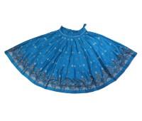 Beautiful Floral Print Gopi Dress in an elegant Steel Blue & Soft Baby Pink combination.