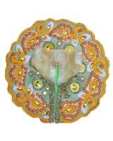 Auspicious Bal Gopal Dress With Golden Bead & Stone Embellishments