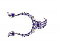 A.D Chandrika for radha rani in red, blue colour