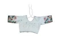 Beautiful Floral Print Gopi Dress in an elegant Off-White & Olive Green combination.
