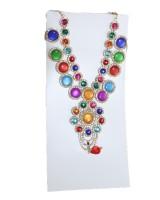 Long mala for radhakrishna in multi, white