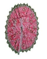 Elegant Multi-Color Laddu Gopal Dress Peach Paisley Poshak With Glitter Work