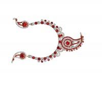 A.D Chandrika for radha rani in red, blue colour