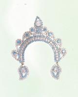Metal chandrika for radha rani made with stone