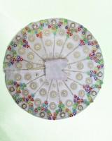 Elegant White Laddu Gopal Dress Colorful Flowers and Stone Embroidery Work