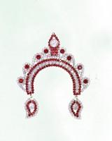 Metal chandrika for radha rani made with stone