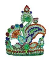 Peacock Design Multi-Color Deity Crown Unique Idol Headpiece
