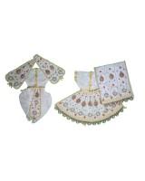 White Fancy Radha Krishna Dress New Collection
