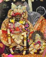 Handcrafted Orange Poshak for Radhaballav Ji with Intricate Embroidery