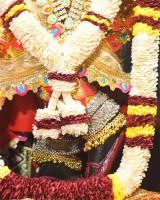 Handcrafted Orange Poshak for Radhaballav Ji with Intricate Embroidery