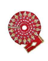 Designer Red Laddu Gopal Dress with Stone Embellishment