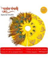 Krishna Dress Heavy Zardosi Dress Handmade Fabric for Thakurji