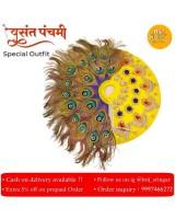 Basant Panchami Beautiful Designer Dress Peacock Wings