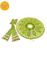 Net Fabric Stone Work Radha Krishna Lehenga Ghagra Dhoti Dress Set