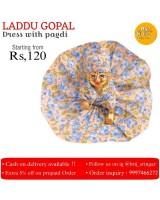 Laddu Gopal Dress with Pagdi Flower Style