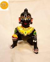 Ashtadhatu Black Laddu Gopal Kanha Ji Thakur Ji Murti Idol for Pooja and Temple