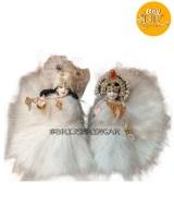 Radha Krishna White Gold Fancy Laddu Gopal Dress Heavy Janmashtami