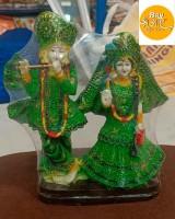 Lord Bhagwan Radha Krishna Idol Murti with Flute Statue for Home Temple