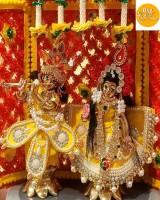 Ethnic Collection Handmade Yellow Dress for Radha Krishna Idol