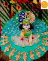 Shri Vrindavan Collection Handmade Dress for Bal Radha Idol
