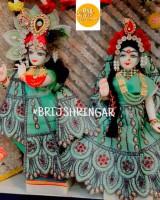 Banglori Silk Sky Blue Radha Krishna Dress