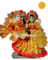 Ethnic Collection Handmade Yellow Dress for Radha Krishna Idol
