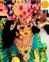 Shri Vrindavan Collection Handmade Dress for Bal Radha Idol