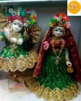 Radha Krishna Murti in Marble Dust with Shringaar