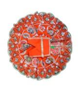 Orange Laddu Gopal Dress with Embroidery and Sequins Work