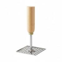 Stainless Steel Potato Masher with Wooden Handle | Heavy Duty Kitchen Tool