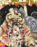 Premium Radhaballav Ji Poshak in Red and White 