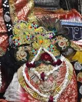 Premium Radhaballav Ji Poshak in Red and White 