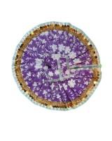 Purple Laddu Gopal Dress with Zari and Floral Embroidery