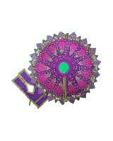 Round Style Purple Laddu Gopal Dress in Polyester Material