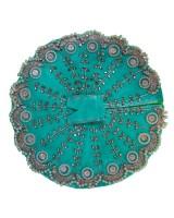 Sky Blue Handcrafted Dress for Laddu Gopal with Embroidery and Pearls