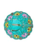 Stylish Flower Design Sky Blue Laddu Gopal Dress