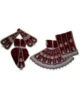 Velvet Radha Krishna Dress with Floral and Gems Work
